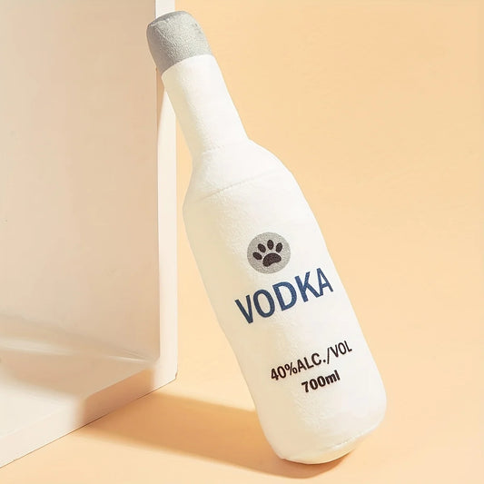 Vodka Bottle Plush Dog Toy